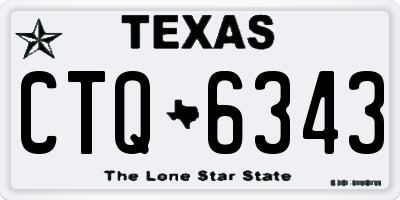 TX license plate CTQ6343