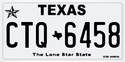 TX license plate CTQ6458
