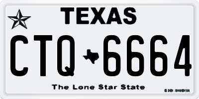 TX license plate CTQ6664