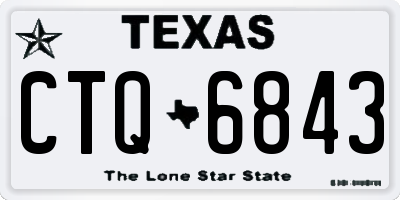 TX license plate CTQ6843