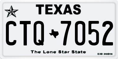 TX license plate CTQ7052