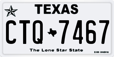 TX license plate CTQ7467
