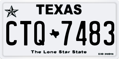 TX license plate CTQ7483