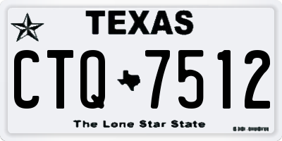 TX license plate CTQ7512