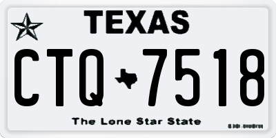 TX license plate CTQ7518
