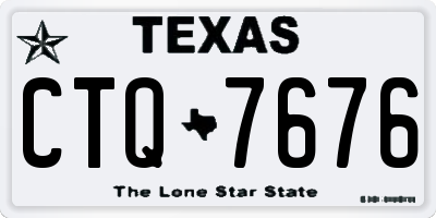 TX license plate CTQ7676
