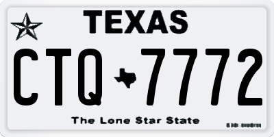 TX license plate CTQ7772