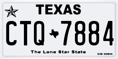 TX license plate CTQ7884