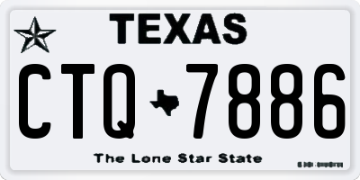 TX license plate CTQ7886