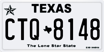 TX license plate CTQ8148