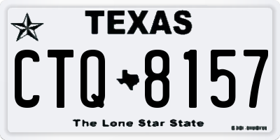 TX license plate CTQ8157
