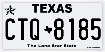 TX license plate CTQ8185