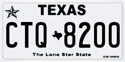 TX license plate CTQ8200