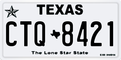 TX license plate CTQ8421