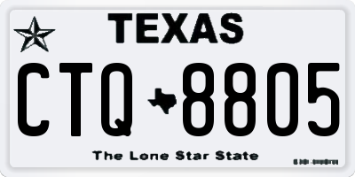 TX license plate CTQ8805