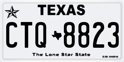 TX license plate CTQ8823