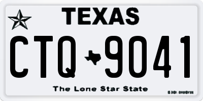TX license plate CTQ9041