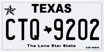 TX license plate CTQ9202