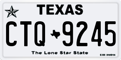 TX license plate CTQ9245
