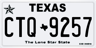 TX license plate CTQ9257