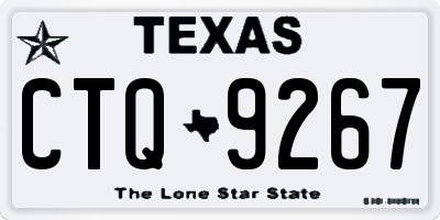 TX license plate CTQ9267