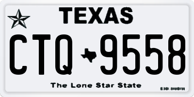 TX license plate CTQ9558