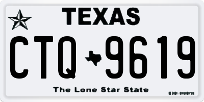 TX license plate CTQ9619