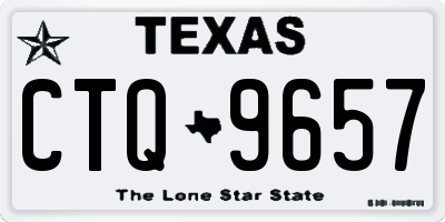 TX license plate CTQ9657