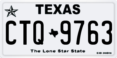 TX license plate CTQ9763