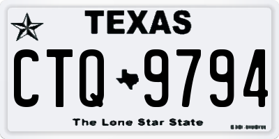 TX license plate CTQ9794