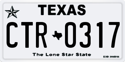 TX license plate CTR0317
