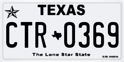 TX license plate CTR0369
