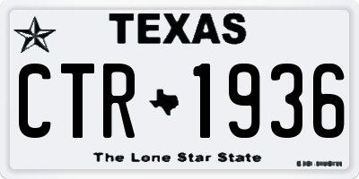 TX license plate CTR1936