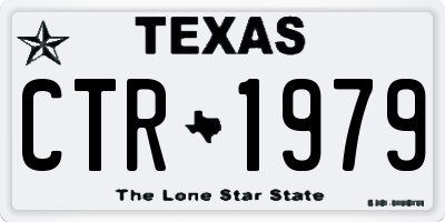 TX license plate CTR1979