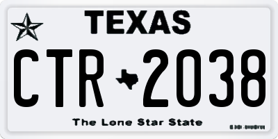 TX license plate CTR2038