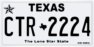 TX license plate CTR2224