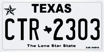 TX license plate CTR2303