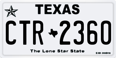 TX license plate CTR2360