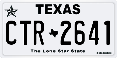 TX license plate CTR2641