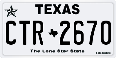 TX license plate CTR2670