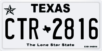 TX license plate CTR2816