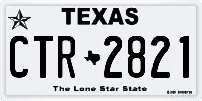 TX license plate CTR2821