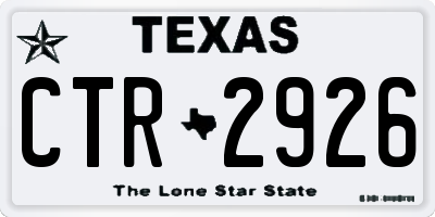 TX license plate CTR2926