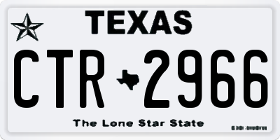 TX license plate CTR2966