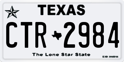 TX license plate CTR2984