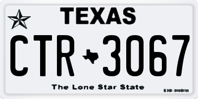 TX license plate CTR3067