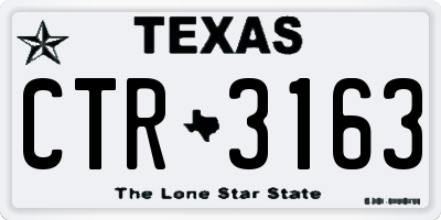 TX license plate CTR3163