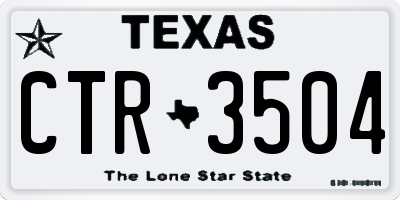 TX license plate CTR3504