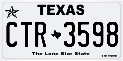 TX license plate CTR3598