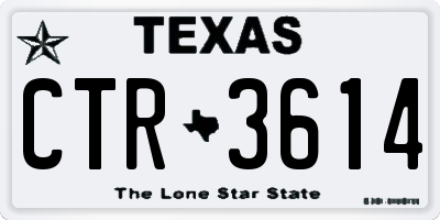 TX license plate CTR3614